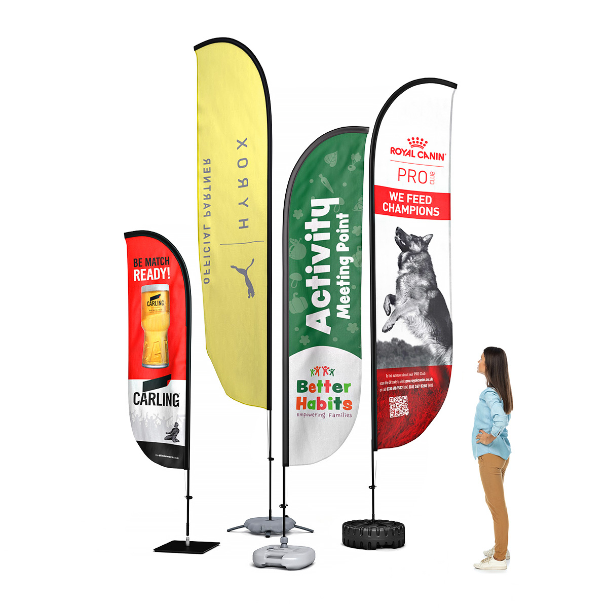 Promotional Crest Feather Flag Banners All Sizes